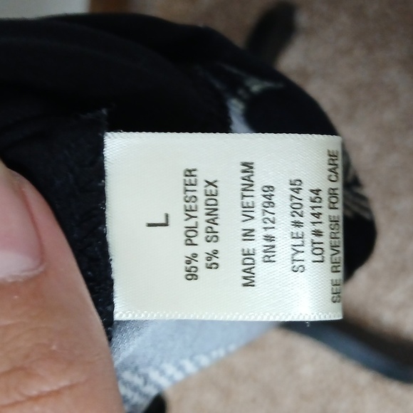 Emma & Michele black and white abstract quarter sleeve midi dress size large - Picture 11 of 16